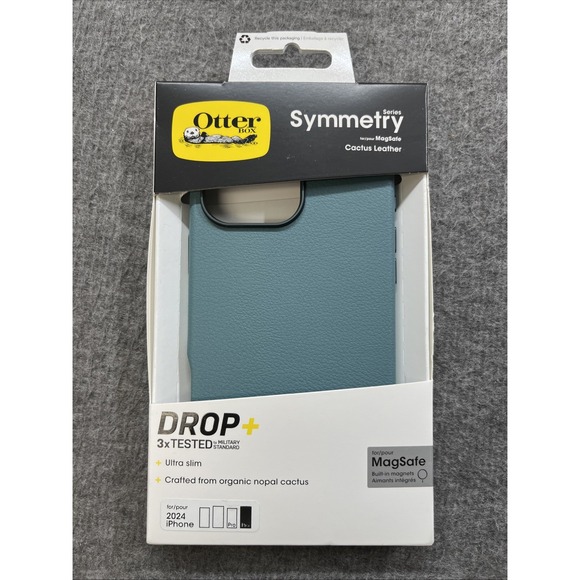 OtterBox Symmetry Cactus‎ Leather MagSafe Case For iPhone 16 Pro Max - Green - Picture 1 of 3